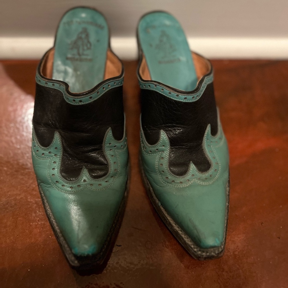 Old Gringo Black and Teal Mules